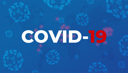 Naklejka premium Novel Coronavirus 2019-nCoV. China pathogen respiratory coronavirus 2019-nCoV originating in Wuhan, Asia-China map infographics. Vector illustration. Isolated on blue background.