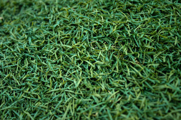 Primer plano de cesped artificial