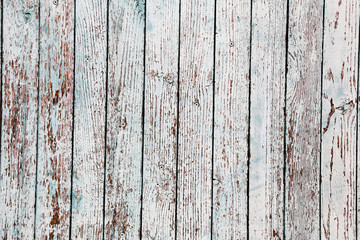 Old painted wooden fence. Background texture.