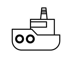 ship boat child toy flat style icon