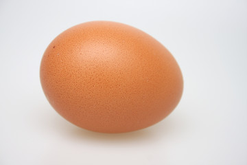 A studio photograph of a hen's egg