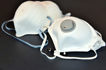 New N95 face masks, dust and virus protection devices.	