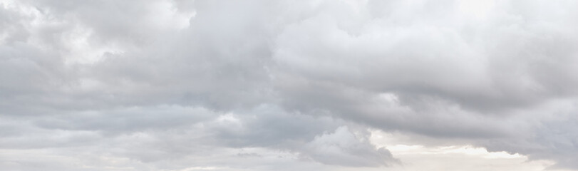 Clouds on the sky background.  Panoramic landscape.