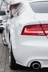 Fototapeta premium a back light of a car