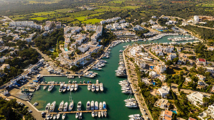 the Cala d'or Mallorca Spain top view