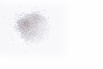 Sea salt crystals - White background