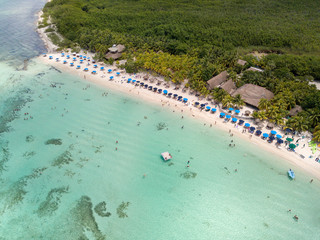 Palancar beach at Cozumel island on the Caribbean Sea
