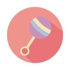 jingle bell child toy block style icon