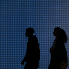 silhouette of a man and woman