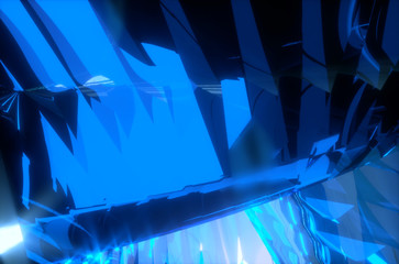 background futuristic glass technological dynamic   3d render