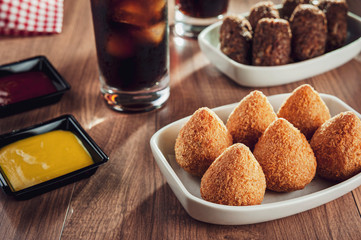 Coxinha de frango is a brazilian chicken snack
