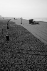 Early morning on Santa Monica beach
