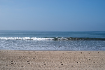 Santa Monica beach and waves