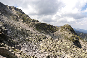 Trail from Prekorets peak to Kupen peak, Rila Mountain, Bulgaria