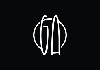 G A, GA Initial Letter Logo design vector template, Graphic Alphabet Symbol for Corporate Business Identity