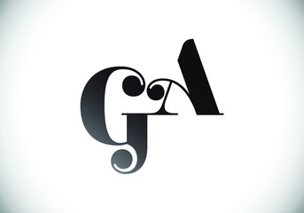 G A, GA Initial Letter Logo design vector template, Graphic Alphabet Symbol for Corporate Business Identity