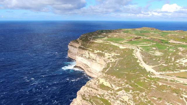 Wonderful coast line of Gozo Malta from above - aerial photography