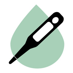 Medical thermometer isolated on white background temperature measurement equipment vector