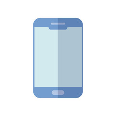 smartphone device icon, flat style