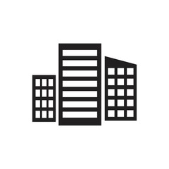 Building icon template black color editable. Building icon symbol Flat vector illustration for graphic and web design.