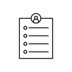 Fototapeta premium Job lists vector icon template black color editable. Job lists vector icon symbol Flat vector illustration for graphic and web design.