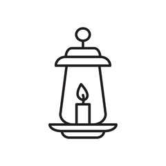 Lantern vector icon template black color editable. Lantern vector icon symbol Flat vector illustration for graphic and web design.