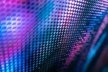 CloseUp LED blurred screen. LED soft focus background. abstract background ideal for design.