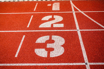 Sport running track for running and jogging for excercise and competition.