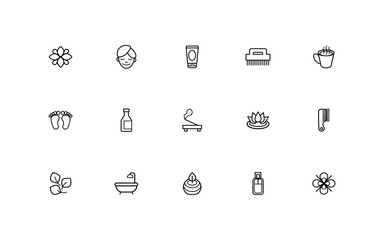 bundle of spa line style icons