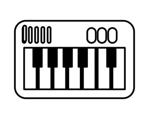 piano instrument musical flat style icon