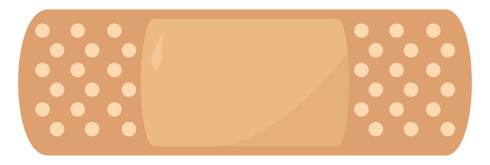 Band aid, illustration, vector on white background.