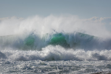Huge waves at sunrise, Sydney Australia