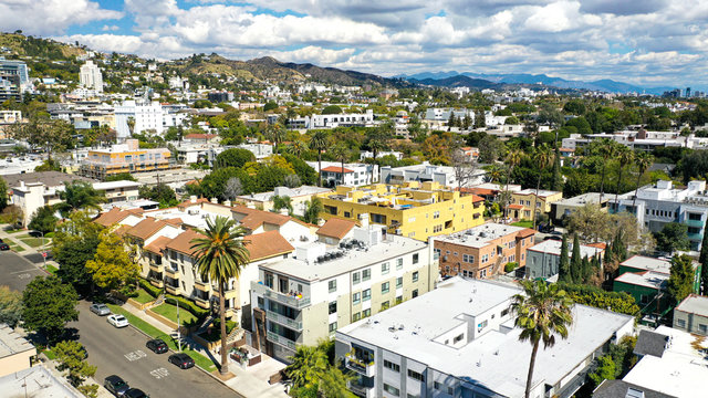 Aerial Photography Of West Hollywood, Los Angeles, California