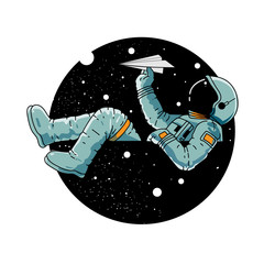 Vector Astronaut in space