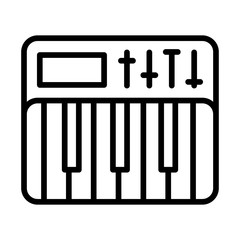 piano instrument musical isolated icon