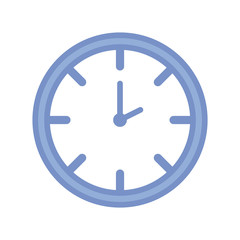 clock icon, blue outline style