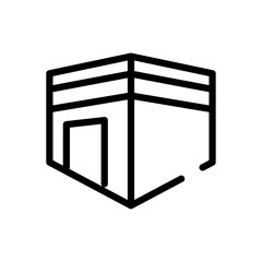 ramadam kareem temple line style icon