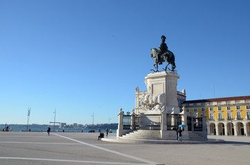 Fototapeta na wymiar Trade square, Lisbon, Portugal
