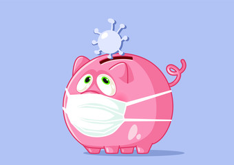  World Economy Suffering from Global Pandemic Concept Illustration