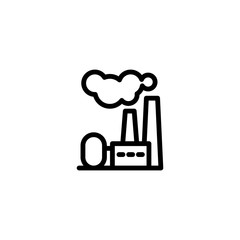 Vector illustration, factory icon design