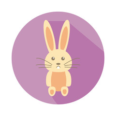 rabbit stuffed child toy block style icon