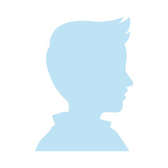 happy little boy profile avatar character