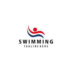 swimming logo icon vector isolated