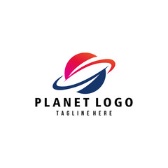 planet logo icon vector isolated