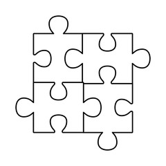 Obraz premium puzzle game pieces isolated icon