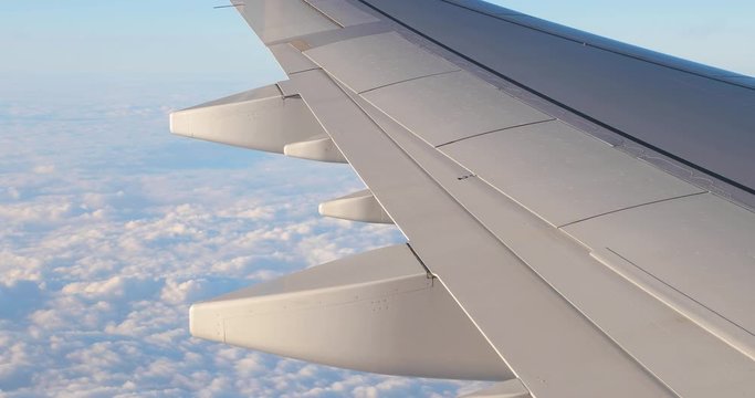 View from plane window dat high altitude