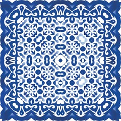 Ornamental azulejo portugal tiles decor.