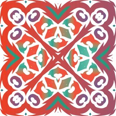 Ethnic ceramic tile in mexican talavera.