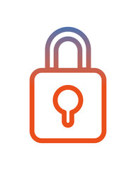safe secure padlock isolated icon