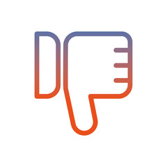 hand dont like social media icon